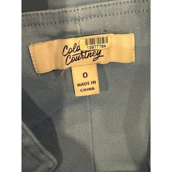 Color Me Courtney Dress Womens 0 Blue Denim Alle Utility Fit And‎ Flare Mini - Picture 8 of 9